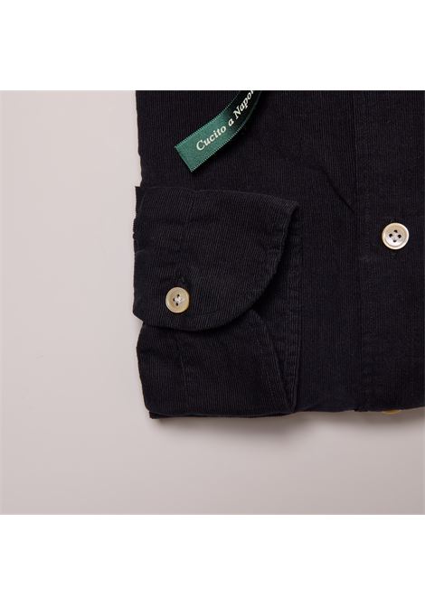 【新品タグ付き】LUCIANO/BORRELLI NAPOLI コットンポプリン無地セミワイドカラーシャツ／LUCIANO（PS44140